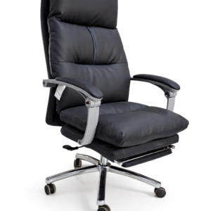 al aroodh executive reclining office chair extending footrest padded lumbar support black leather.png